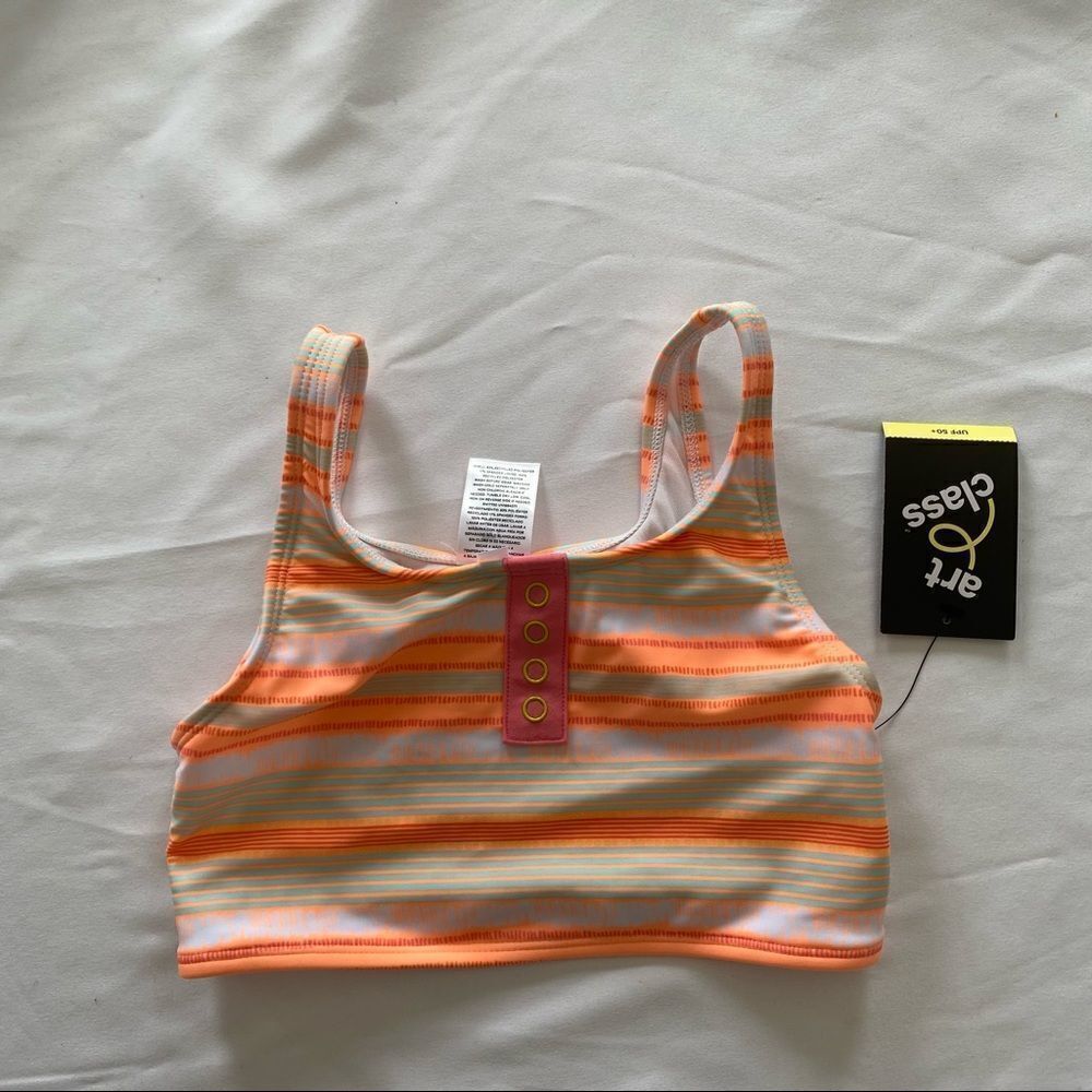 Art Class Girls’ Striped Bralette Bikini Top